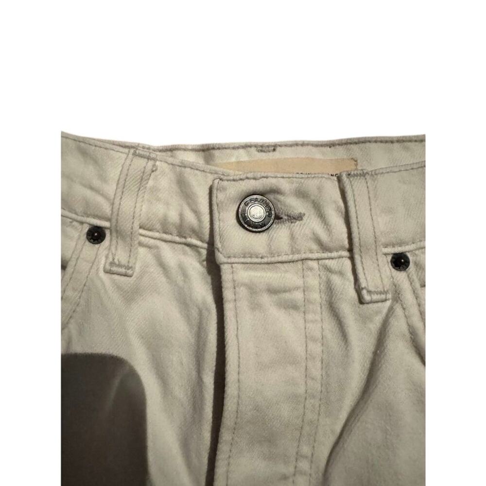 GRLFRND The Cassidy Mid Rise Straight Jeans White Raw Hem Size 26 - Picture 6 of 15